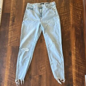 Banana Republic Light Wash Distressed Skinny Jeans